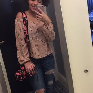 Floral loose off shoulder top